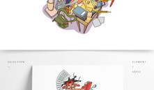 漫画贴图素材,捕捉生活点滴